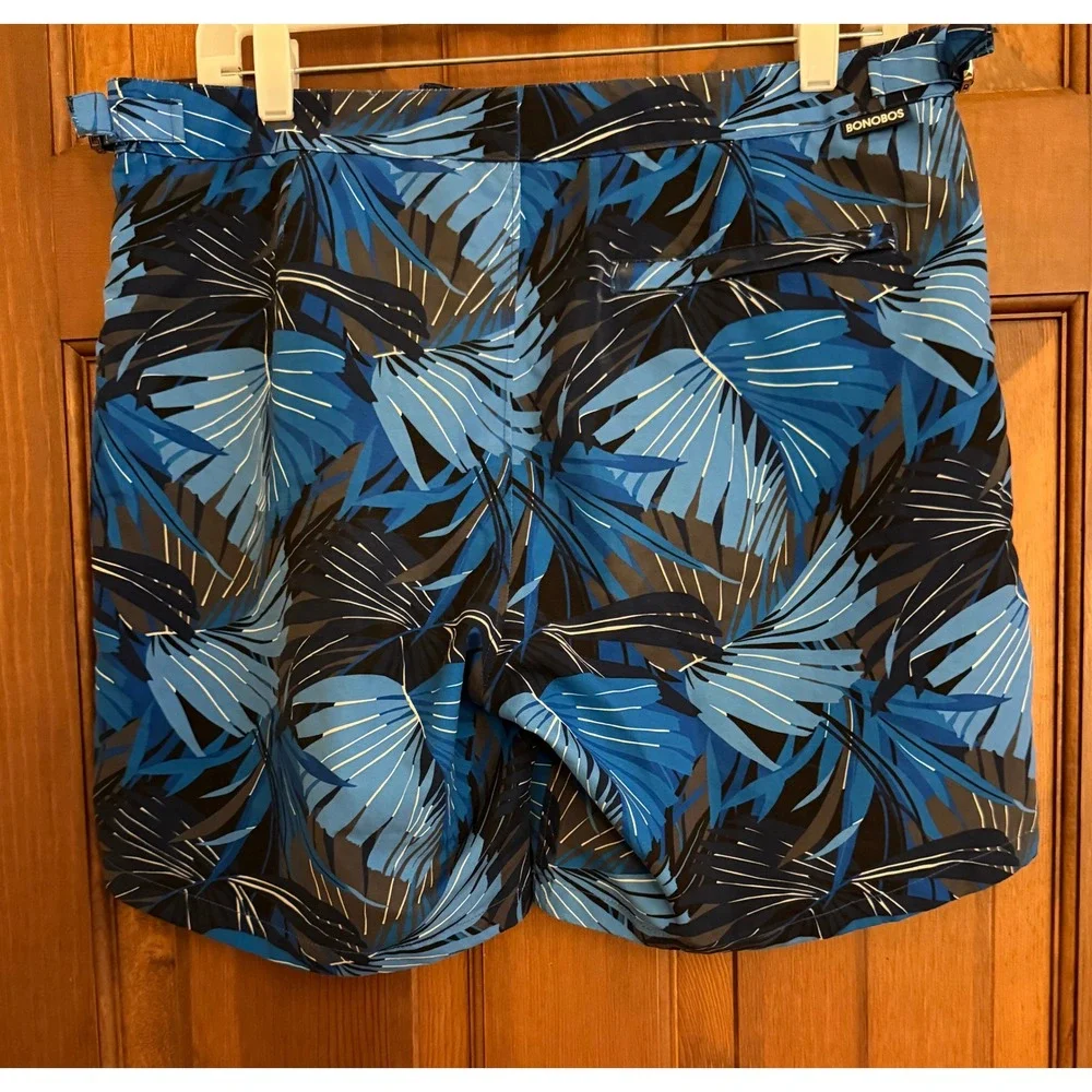 Bonobos Swim Trunk‎ Board Shorts Mens 32 Blue Adjustable Waist Surf Resortwear